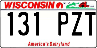 WI license plate 131PZT