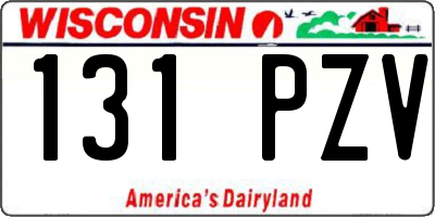 WI license plate 131PZV