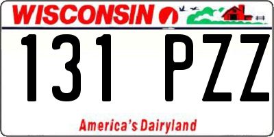 WI license plate 131PZZ