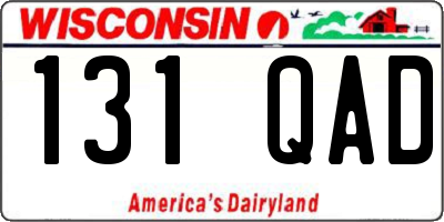 WI license plate 131QAD