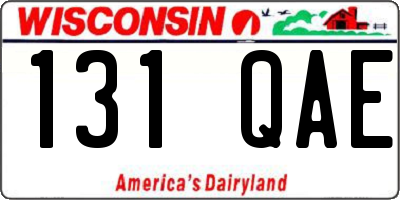 WI license plate 131QAE