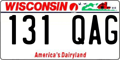WI license plate 131QAG