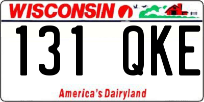 WI license plate 131QKE