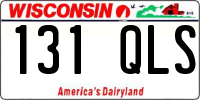 WI license plate 131QLS