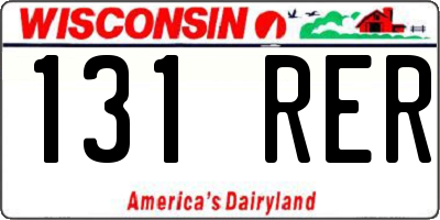 WI license plate 131RER