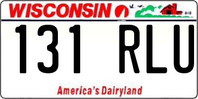 WI license plate 131RLU