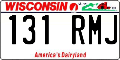 WI license plate 131RMJ