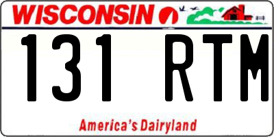 WI license plate 131RTM