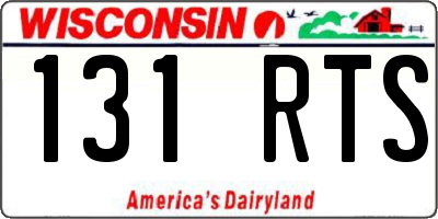 WI license plate 131RTS