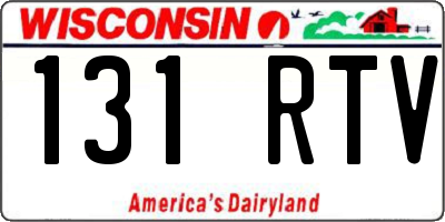 WI license plate 131RTV