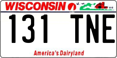 WI license plate 131TNE
