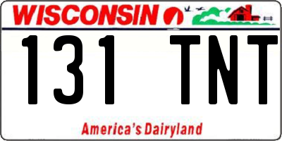 WI license plate 131TNT