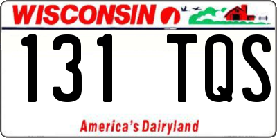 WI license plate 131TQS