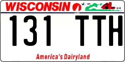 WI license plate 131TTH