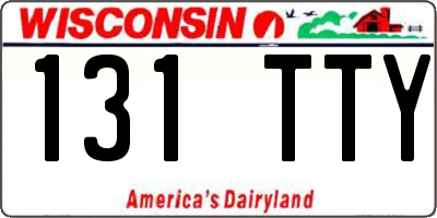 WI license plate 131TTY