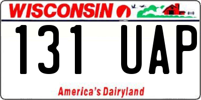 WI license plate 131UAP