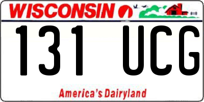 WI license plate 131UCG