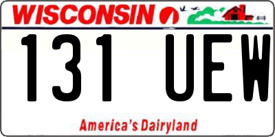 WI license plate 131UEW