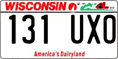 WI license plate 131UXO