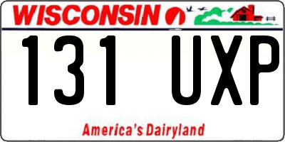 WI license plate 131UXP