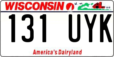 WI license plate 131UYK