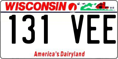 WI license plate 131VEE