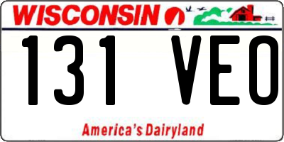 WI license plate 131VEO