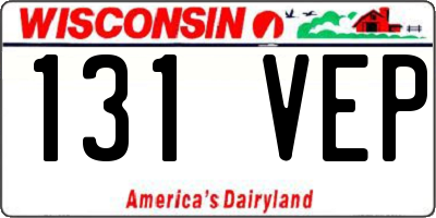 WI license plate 131VEP