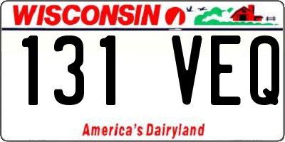 WI license plate 131VEQ