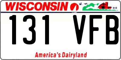 WI license plate 131VFB