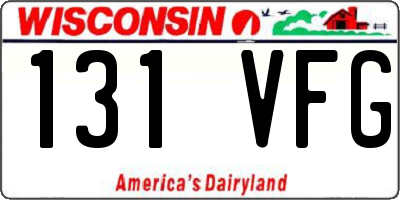 WI license plate 131VFG