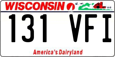 WI license plate 131VFI
