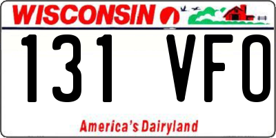 WI license plate 131VFO