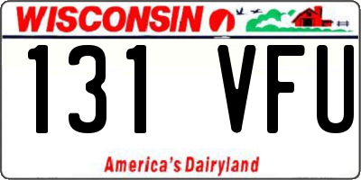 WI license plate 131VFU