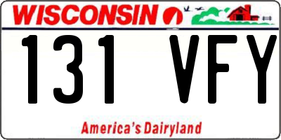 WI license plate 131VFY