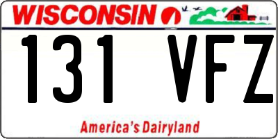 WI license plate 131VFZ