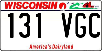 WI license plate 131VGC