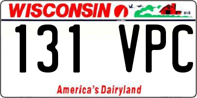 WI license plate 131VPC