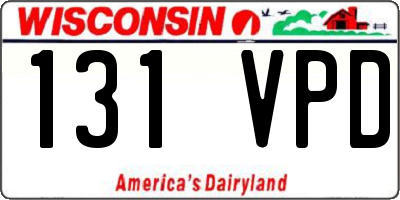 WI license plate 131VPD