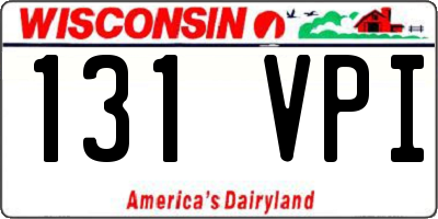 WI license plate 131VPI