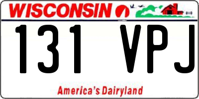 WI license plate 131VPJ