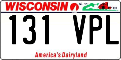 WI license plate 131VPL