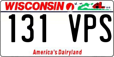WI license plate 131VPS