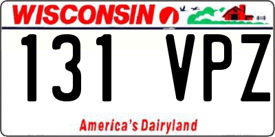 WI license plate 131VPZ