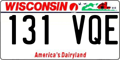 WI license plate 131VQE