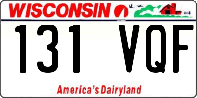 WI license plate 131VQF