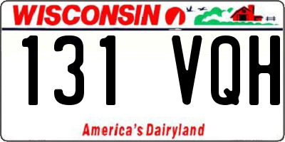 WI license plate 131VQH