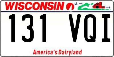WI license plate 131VQI