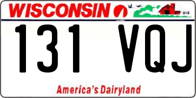 WI license plate 131VQJ