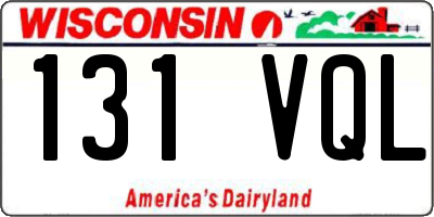 WI license plate 131VQL